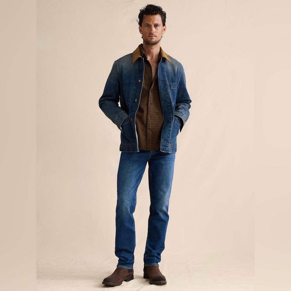 NWT Banana Republic Luxe Traveler Jean Medium Wash Slim Fit 32x34 Modern Classic